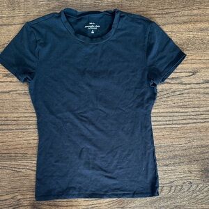 Abercrombie & Fitch Women's Black Crewneck Short Sleeve Tee